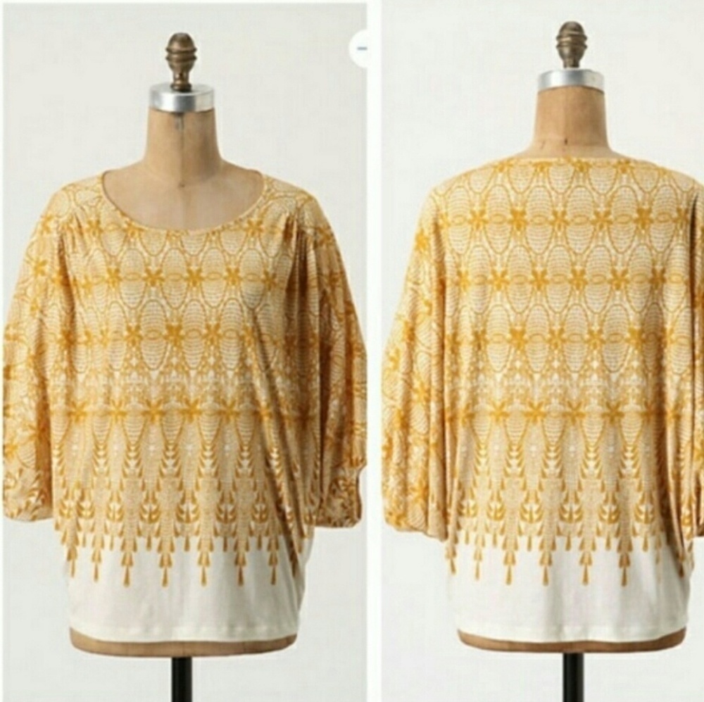 Anthropologie Deletta "Amber Room" Top